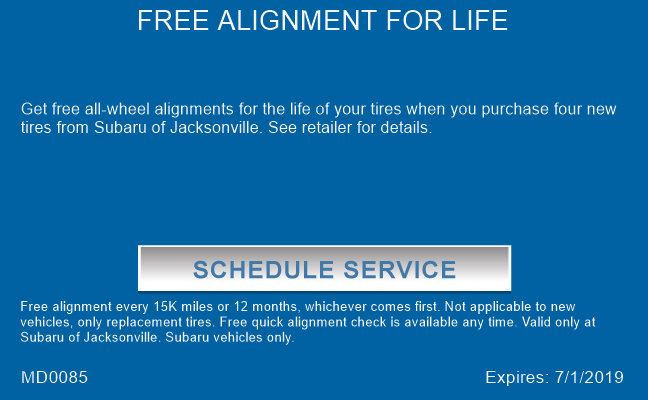 FREE ALIGNMENT FOR LIFE